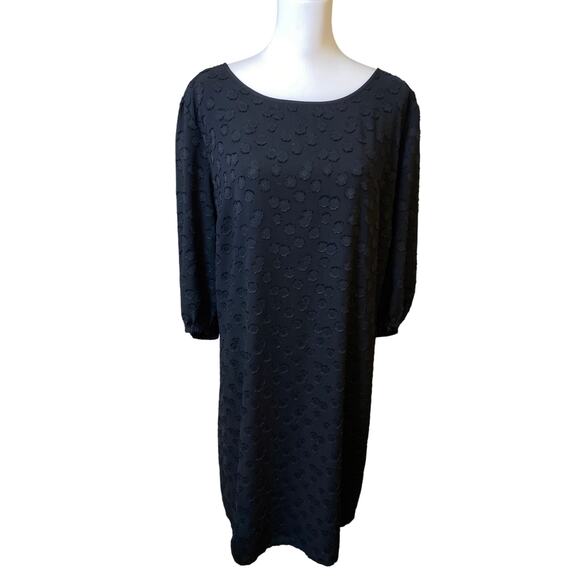 LOFT Plus Black Clip Dot Shift Dress Size 22 - Work Wear church - Picture 1 of 6